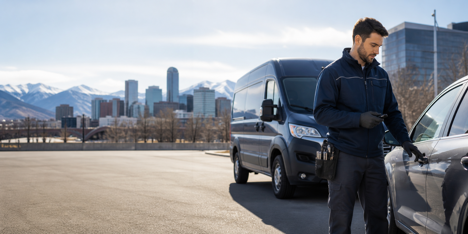 Denver auto locksmith service van and car key help